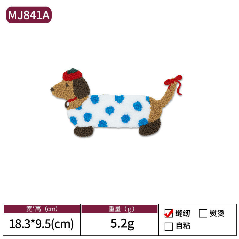 Wholesale Cartoon puppy towel embroidery patch